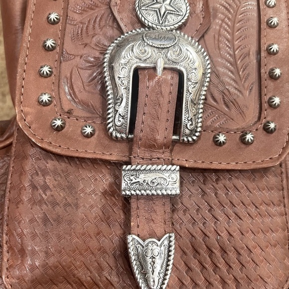 American West Leather Boot Case-Hand tooled - Picture 5 of 6